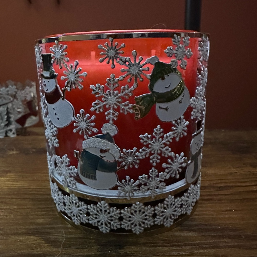 Bath & Body Works Silver Snowflake Candle Holder